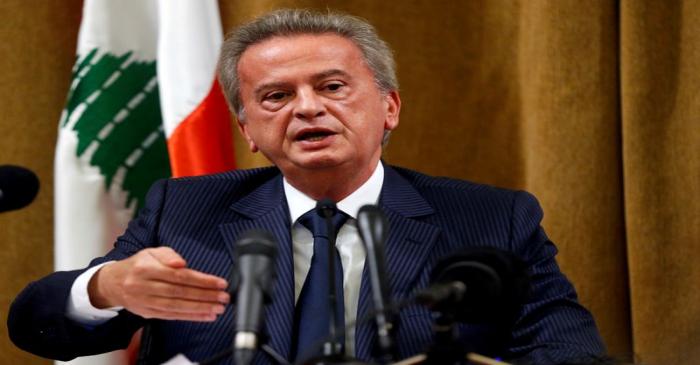 FILE PHOTO: Lebanon's Central Bank Governor Riad Salameh speaks during a news conference at