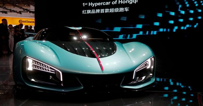 FILE PHOTO: Supercar Hongqi S9 is presented at the 2019 Frankfurt Motor Show