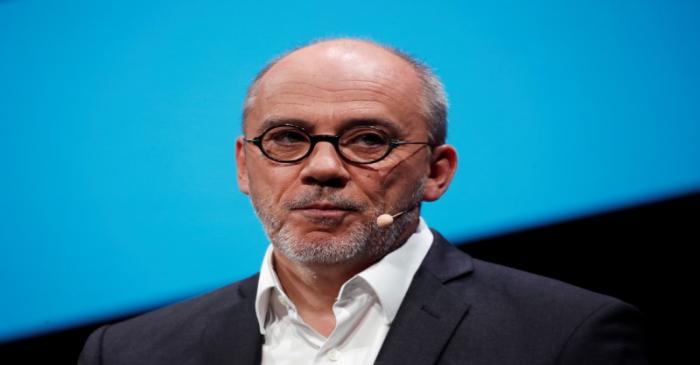 FILE PHOTO: Stephane Richard, chief executive officer of Orange, delivers his keynote speech on