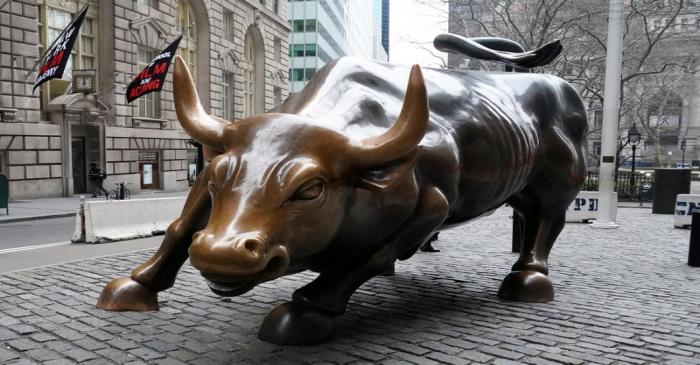 FILE PHOTO: The Charging Bull or Wall Street Bull is pictured in the Manhattan borough of New