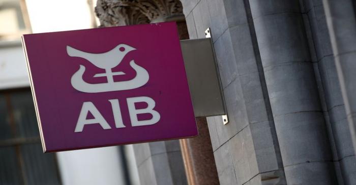 FILE PHOTO: Signage is seen outside a branch of the Allied Irish Bank in Dublin, Ireland