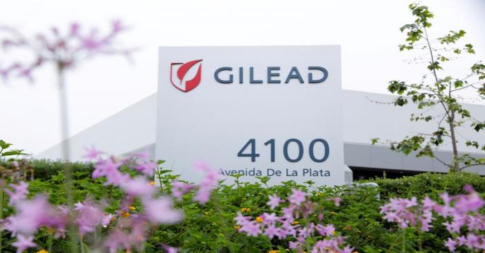 FILE PHOTO: Gilead Sciences Inc pharmaceutical company is seen during the outbreak of the