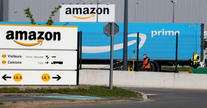 FILE PHOTO: Amazon logistics center in Lauwin-Planque