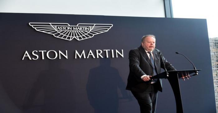 Andy Palmer, President and Group CEO, Aston Martin Lagonda, speaks at the opening of the new