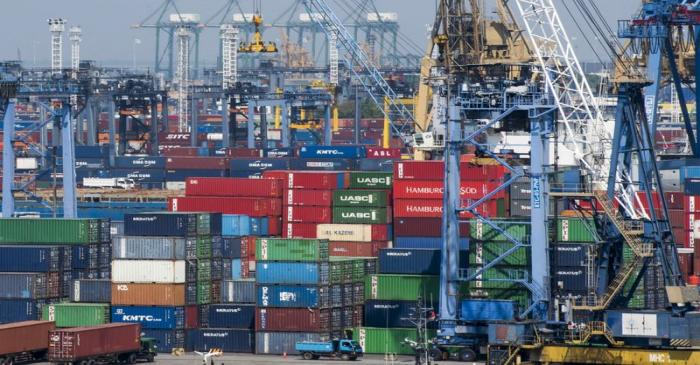 Containers are seen at the Port of Tanjung Priok, the country's busiest, in North Jakarta,