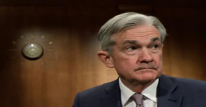 FILE PHOTO: Federal Reserve Chairman Jerome Powell testifies on Capitol Hill