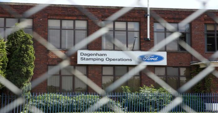 FILE PHOTO: Ford's stamping operations plant is seen in Dagenham, east London