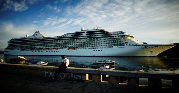 FILE PHOTO: U.S. Norwegian Cruise Line Holdings cruise ship Marina arrives at the Havana bay