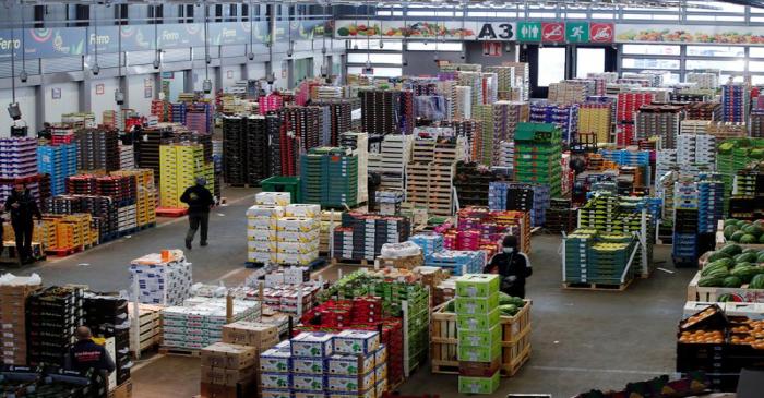 Rungis International wholesale food market following the outbreak of the coronavirus disease