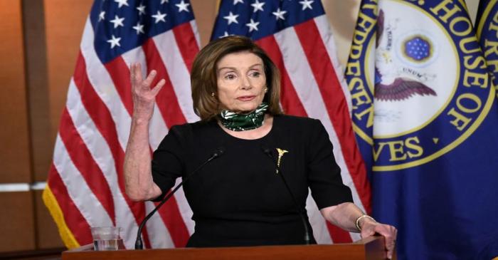 FILE PHOTO: House Speaker Pelosi holds her weekly news conference with Capitol Hill reporters