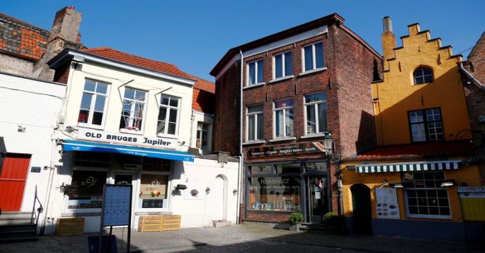 FILE PHOTO: Closed restaurants are seen in Bruges amid coronavirus disease (COVID-19) outbreak