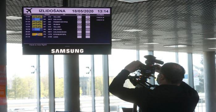 Flights resume during coronavirus disease (COVID-19) outbreak in Riga international airport