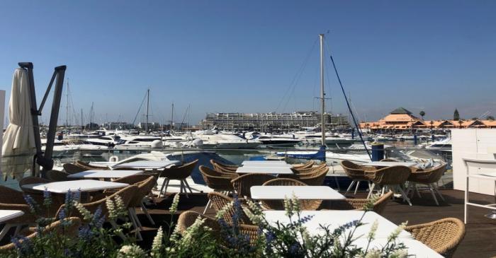 FILE PHOTO: An empty restaurant terrace is pictured amid concerns over the coronavirus