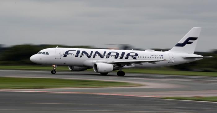 FILE PHOTO: A Finnair Airbus A320 aircraft at Manchester Airport in Britain