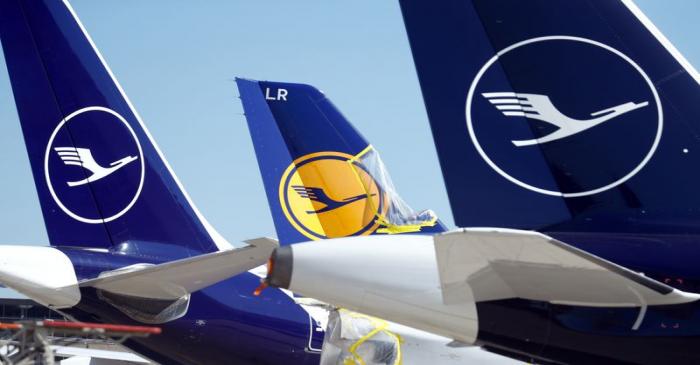 FILE PHOTO: Lufthansa aircraft parked on tarmac in Germany