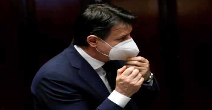 FILE PHOTO: Italian Prime Minister Giuseppe Conte attends a session of the lower house of
