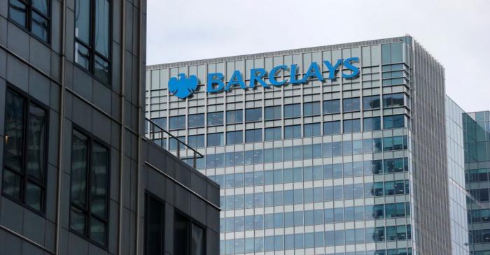 FILE PHOTO: A Barclays bank office is seen at Canary Wharf  in London