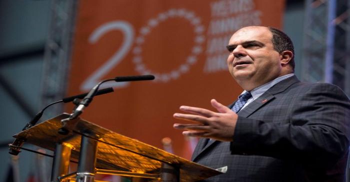 FILE PHOTO: Easyjet founder Stelios Haji-Ioannou speaks at a media event to celebrate 20 years