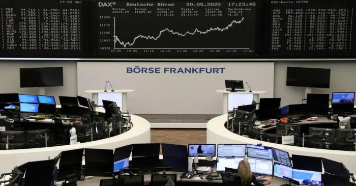 FILE PHOTO: The German share price index DAX graph is pictured at the stock exchange in