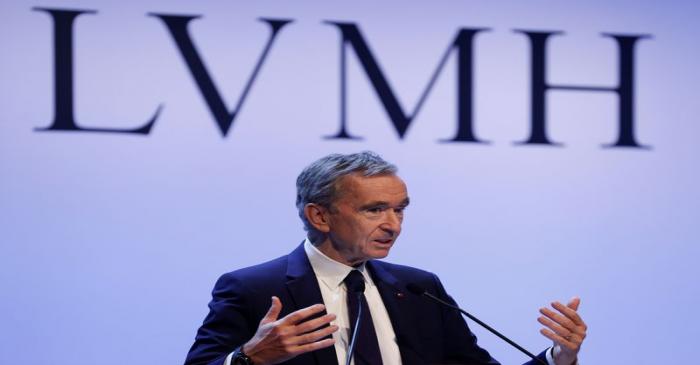 LVMH luxury group Chief Executive Bernard Arnault announces their 2019 results in Paris