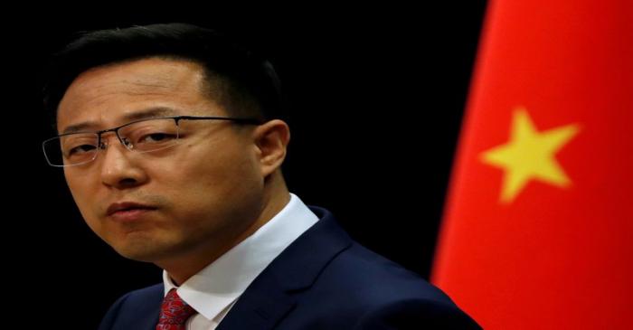 Chinese Foreign Ministry spokesman Zhao Lijian attends a news conference in Beijing