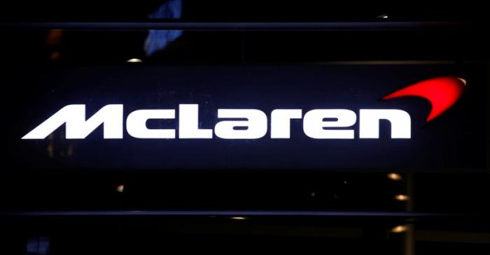 Logo of McLaren is seen at a showroom in Opfikon