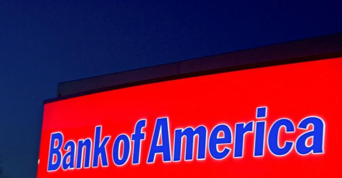 FILE PHOTO: A Bank of America logo is seen outside a bank branch in Charlotte