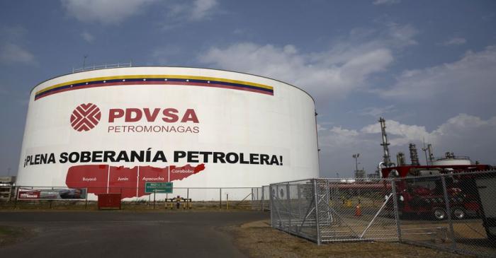 FILE PHOTO: An oil tank is seen at PDVSA's Jose Antonio Anzoategui industrial complex in the