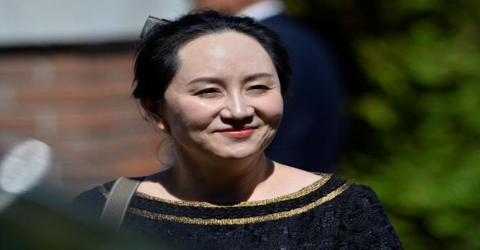 Huawei Technologies Chief Financial Officer Meng Wanzhou leaves her home to attend a court