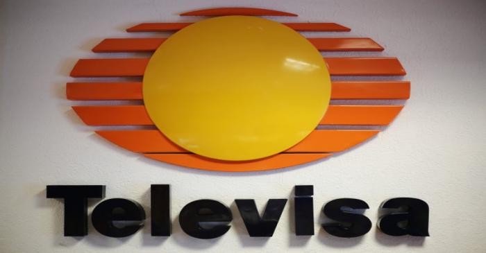 FILE PHOTO: Logo of broadcaster Televisa is pictured at its offices in Ciudad Juarez