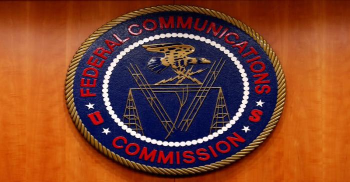 FILE PHOTO: The Federal Communications Commission (FCC) logo is seen in Washington