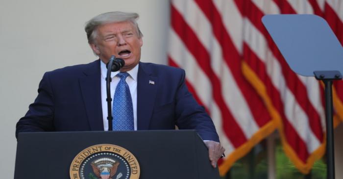 U.S. President Trump delivers statement on protests over racial inequality at the White House