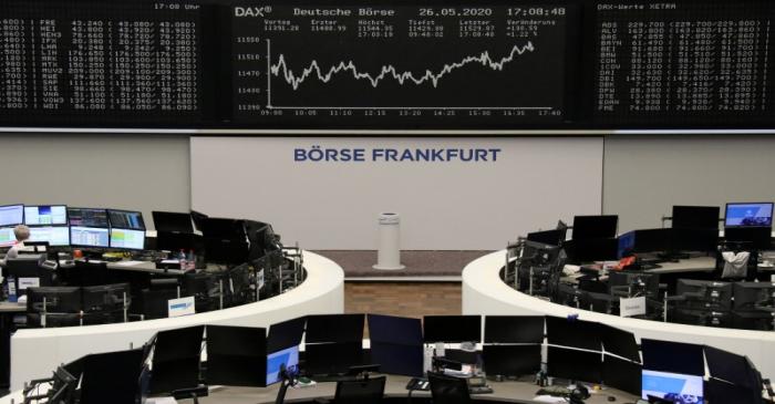 FILE PHOTO: The German share price index DAX graph is pictured at the stock exchange in