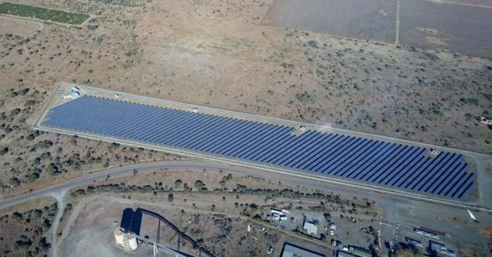 A solar field north of Johannesburg