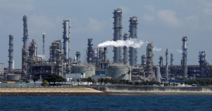 FILE PHOTO: A general view of Shell's Pulau Bukom petrochemical complex in Singapore