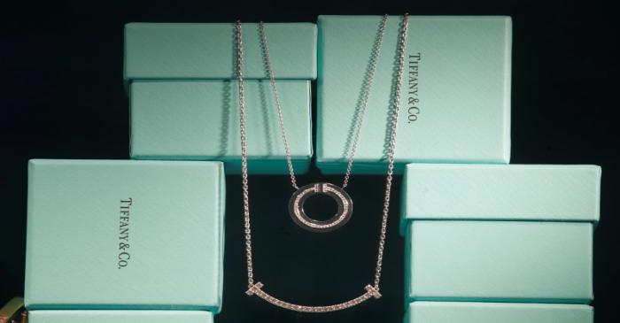 FILE PHOTO: Tiffany & Co. jewelry is displayed in a store in Paris