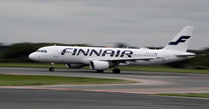 FILE PHOTO: A Finnair Airbus A320 aircraft at Manchester Airport in Britain
