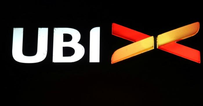 FILE PHOTO: UBI Banca Popolare Commercio & Industria logo is seen in Milan