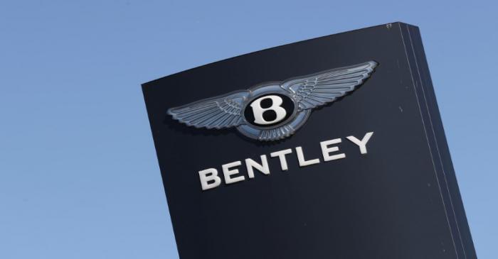 A logo of Bentley is seen outside a Bentley car dealer, amid the coronavirus disease (COVID-19)