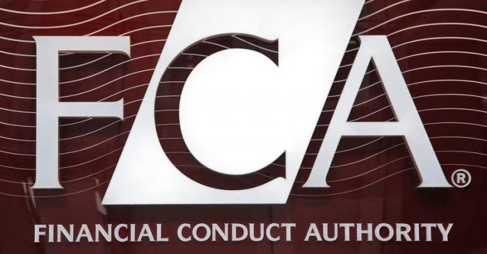 FILE PHOTO: The logo of the new Financial Conduct Authority is seen at the agency's
