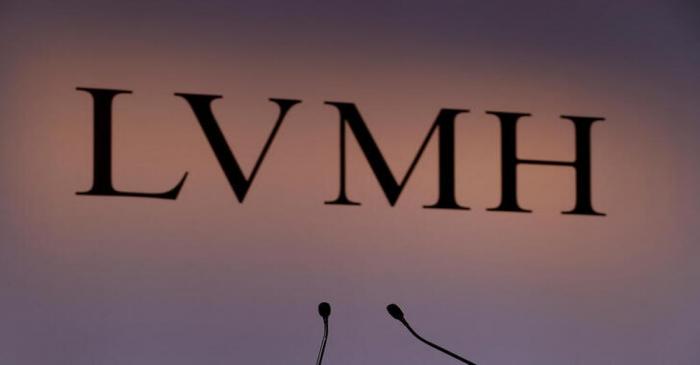 FILE PHOTO: A LVMH luxury group logo is seen prior to the announcement of their 2019 results in