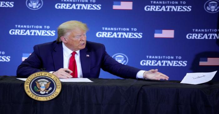 U.S. President Donald Trump participates in roundtable discussion on commercial fishing in