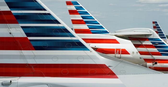 American Airlines planes are parked at the gate during the coronavirus disease (COVID-19)