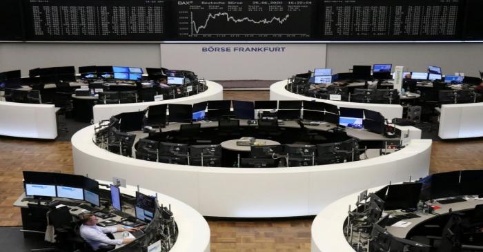 The German share price index DAX graph is pictured at the stock exchange in Frankfurt