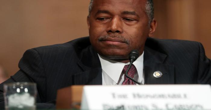 U.S. HUD Secretary Carson appears before Senate Banking hearing on Capitol Hill in Washington