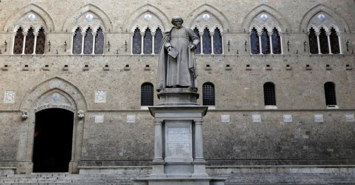 FILE PHOTO: Monte Dei Paschi bank headquarters is pictured in Siena
