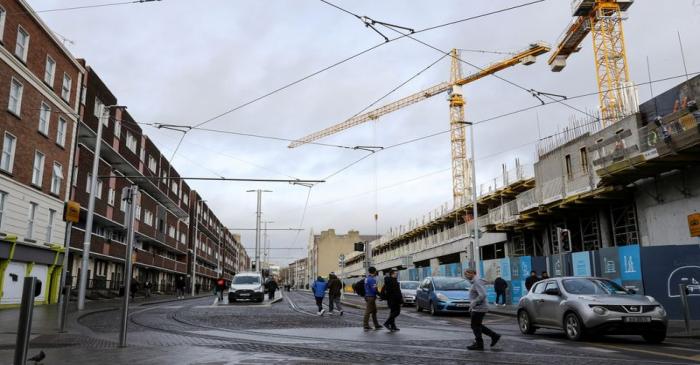 FILE PHOTO: A new development under construction on Dominick Street Lower, faces old council