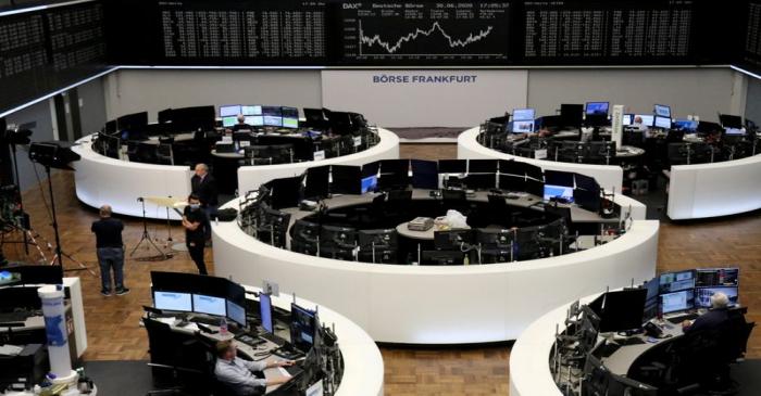 The German share price index DAX graph is pictured at the stock exchange in Frankfurt