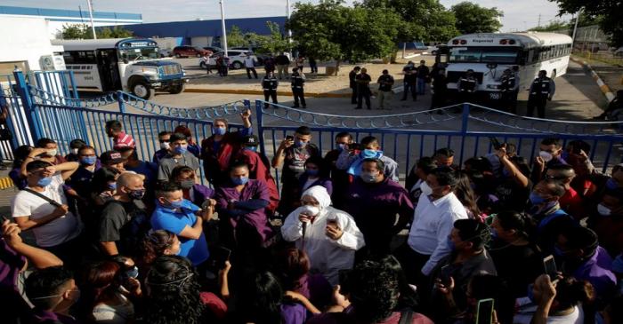 FILE PHOTO: Susana Prieto, a lawyer and labor activist, advises employees of an