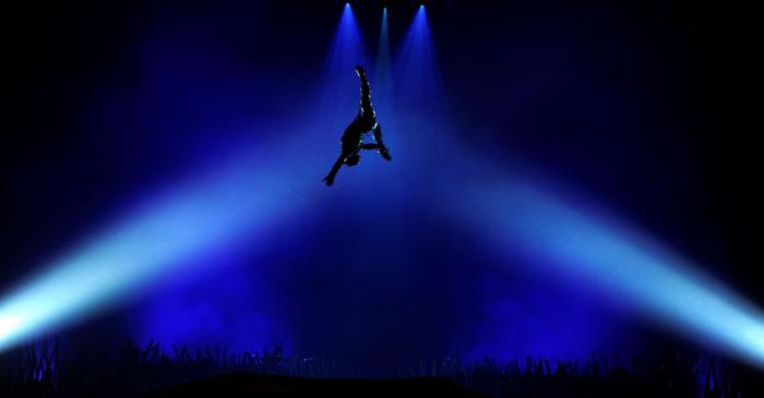 FILE PHOTO: An artist performs during the Cirque du Soleil's Totem show in London's Royal